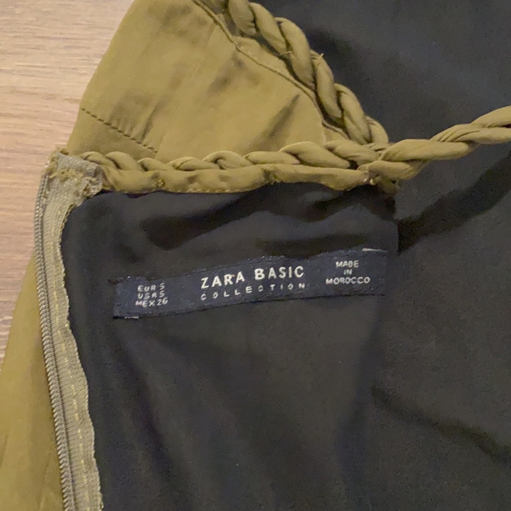 Zara Collection || Olive Green Silk Jumper Suit - Picture 8 of 11